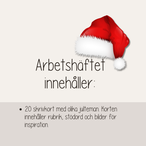 Jul - Skrivkort med inspiration till julberättelser