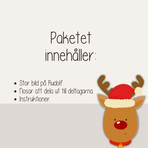 Jul - Jullekar - Sätt nosen på Rudolf!