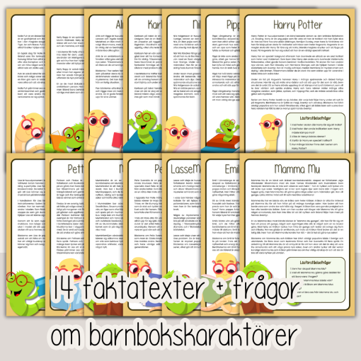 Barnboksveckan - Stora barnbokspaketet - Läsförståelse Arbetshäfte Tipspromenad