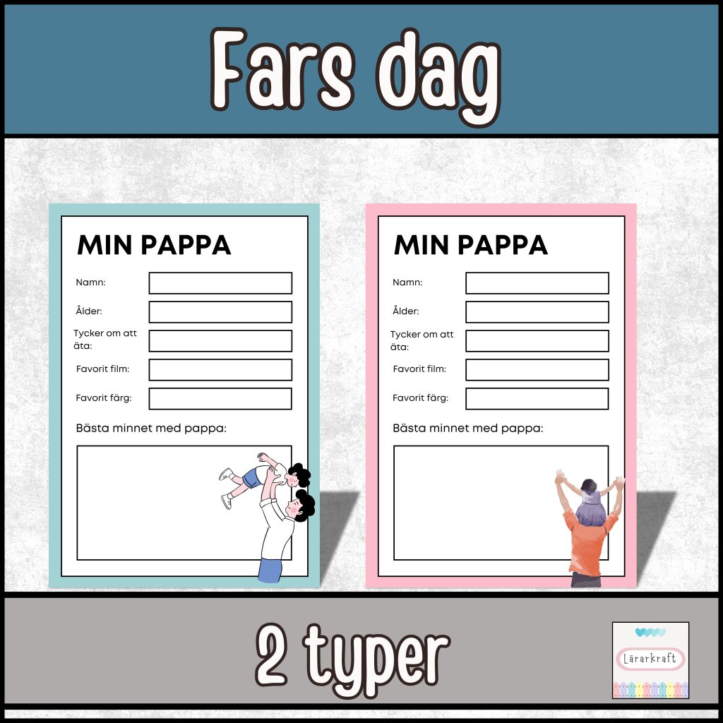 Fars dag (skriv om din pappa)