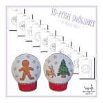 3D-pyssel Snöglober julmotiv - bild 1