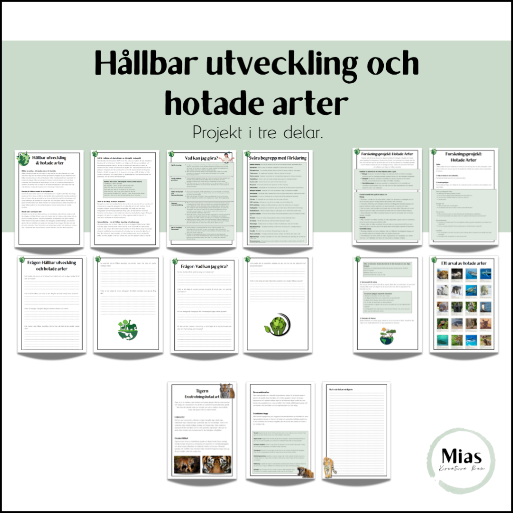 Projekt: Hållbar utveckling och hotade arter