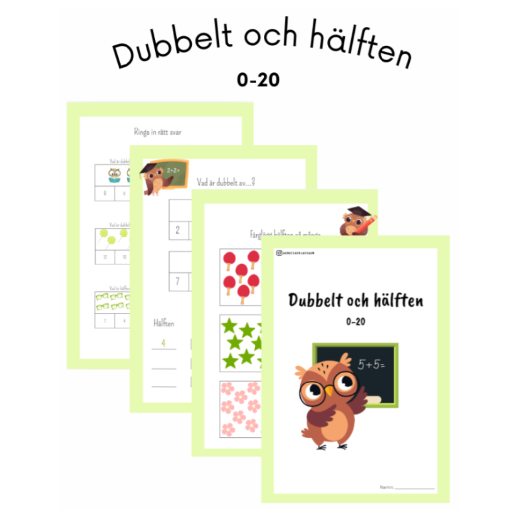 Dubbelt och hälften (talområdet 0-20)