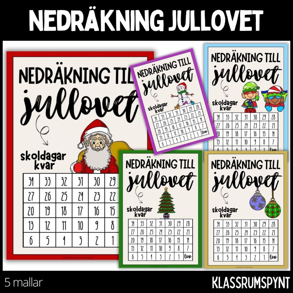 Nedräkning till jullovet