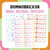 Dominokort: Bråk, procent & decimal