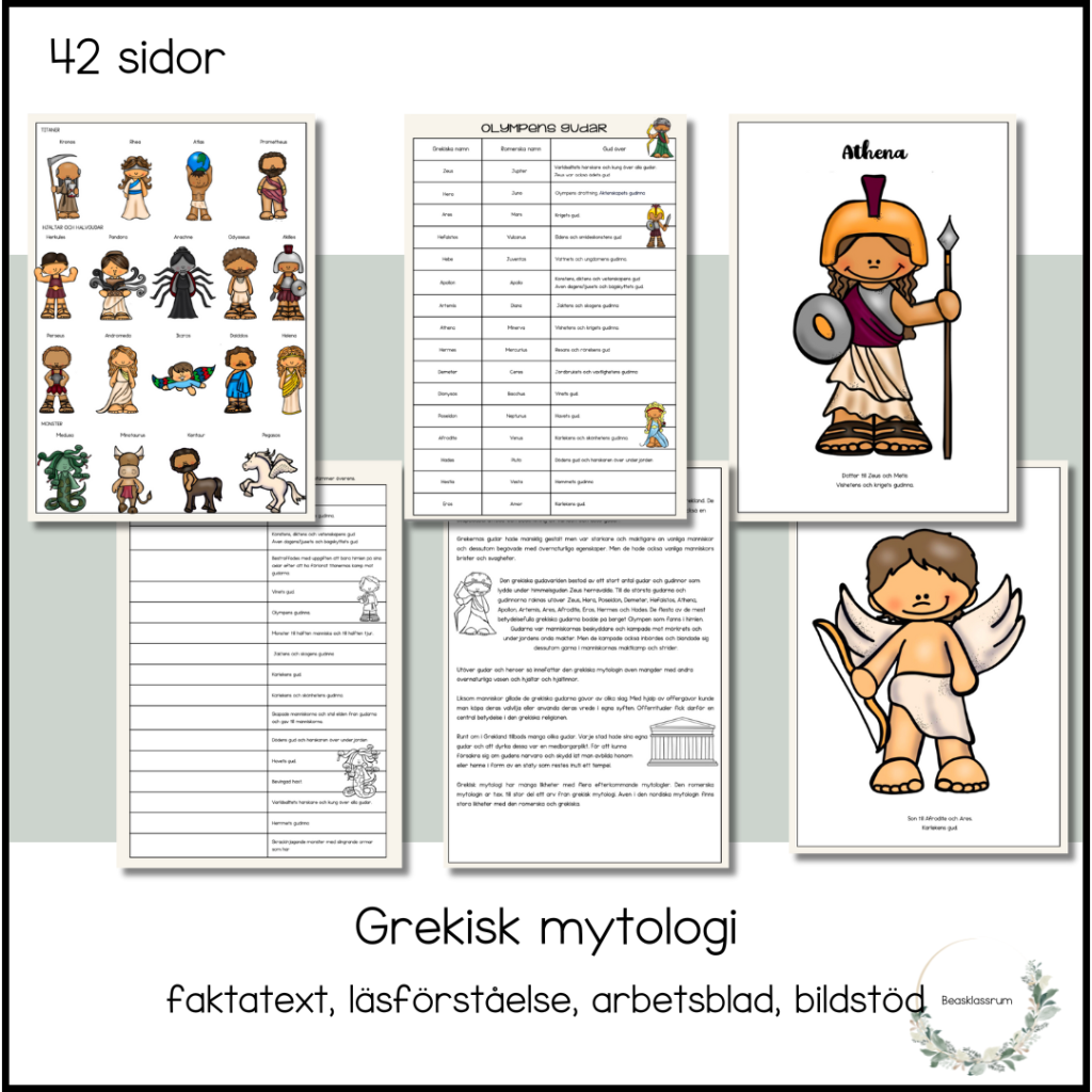 Grekisk mytologi – arbetshäfte