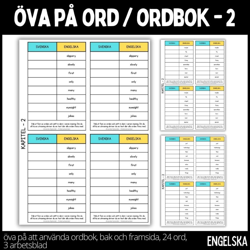 Öva på engelska ord / ordbok – 2