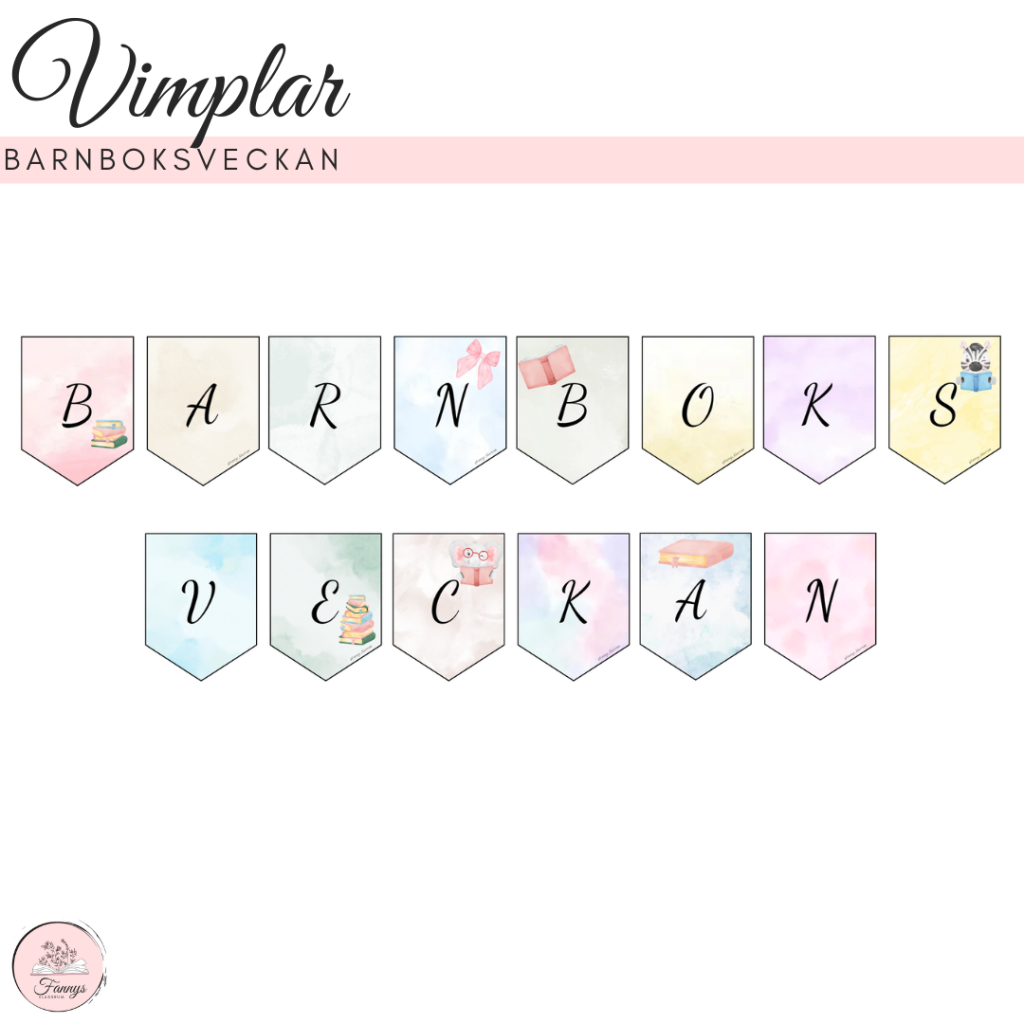 Vimplar barnboksveckan