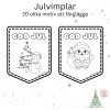 Julvimplar att färglägga