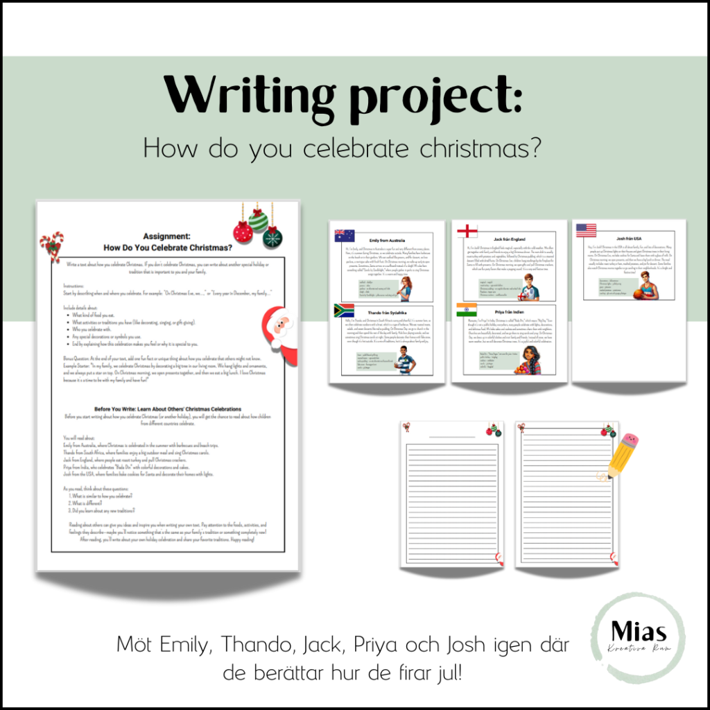 Skrivprojekt: Hur firar du jul?