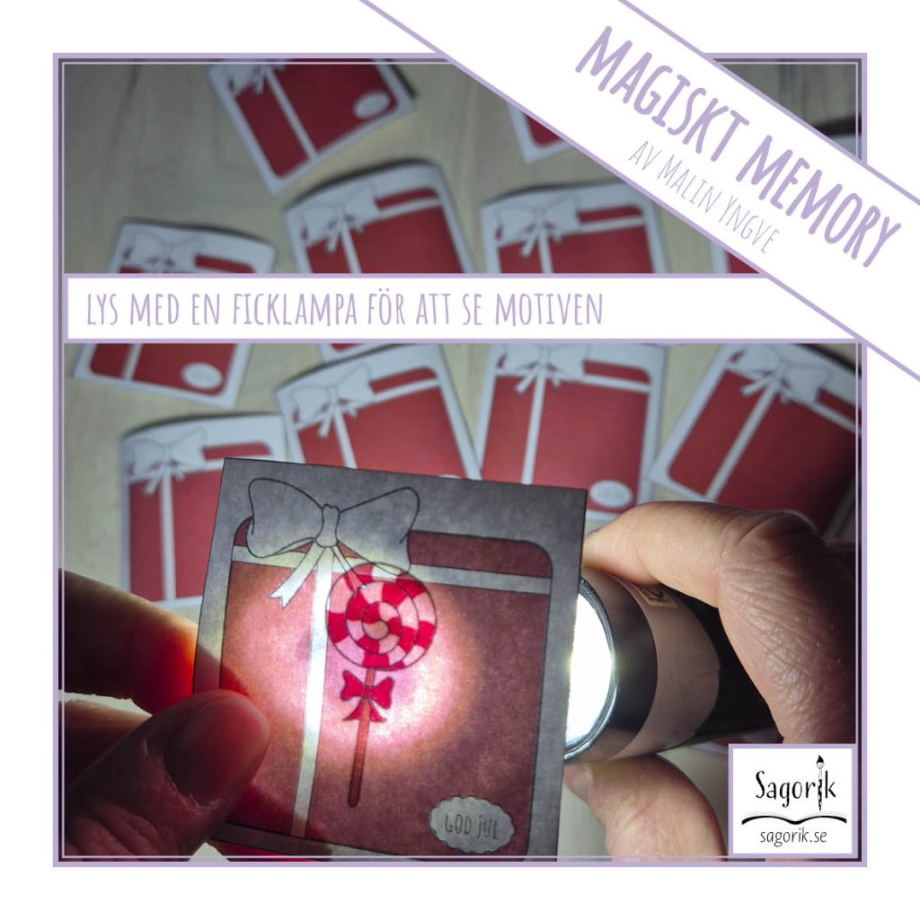 Magiskt julmemory – Ficklampsmemory jul
