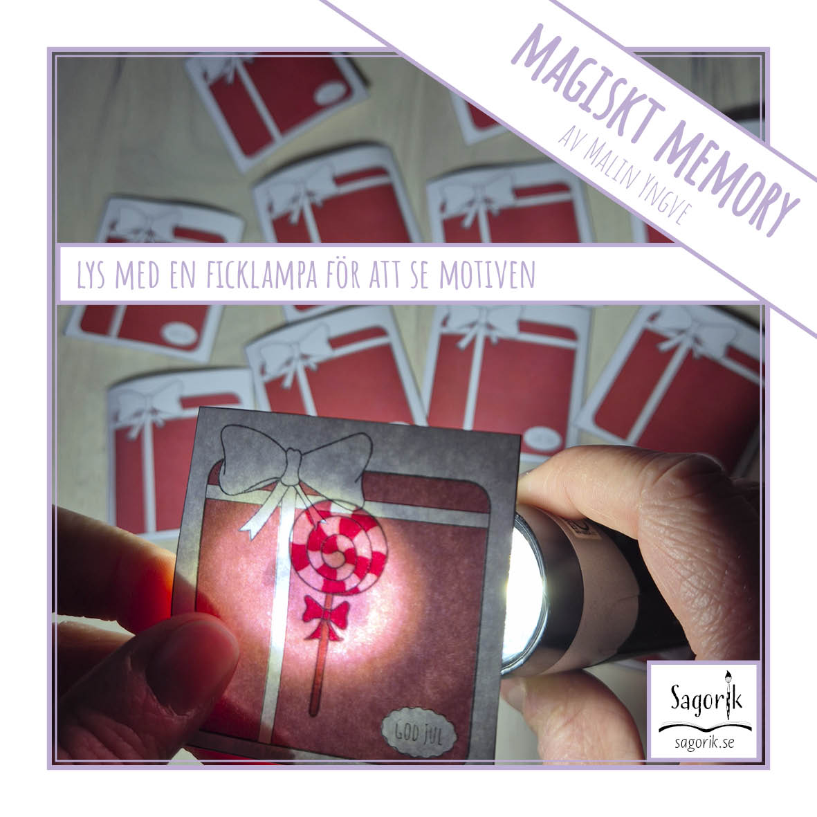 Magiskt julmemory - Ficklampsmemory jul