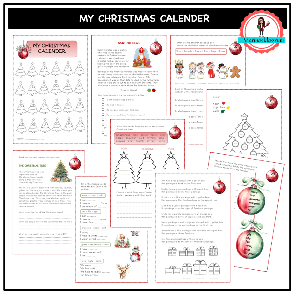 My Christmas calendar / åk 3-4