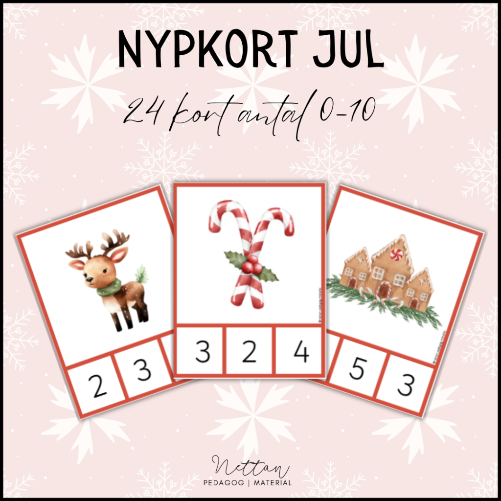 Nypkort Jul antal 0-10