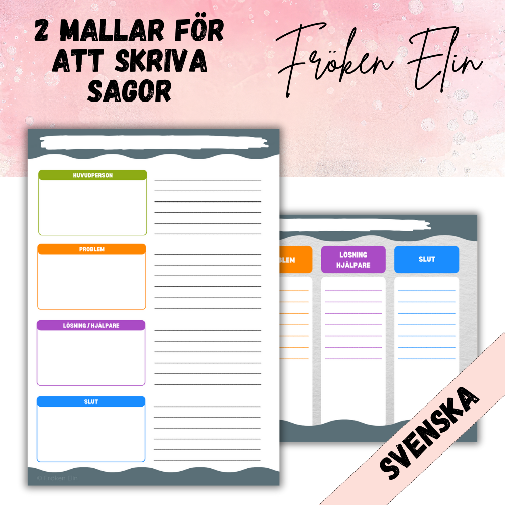 Mall skriva sagor och berättelser