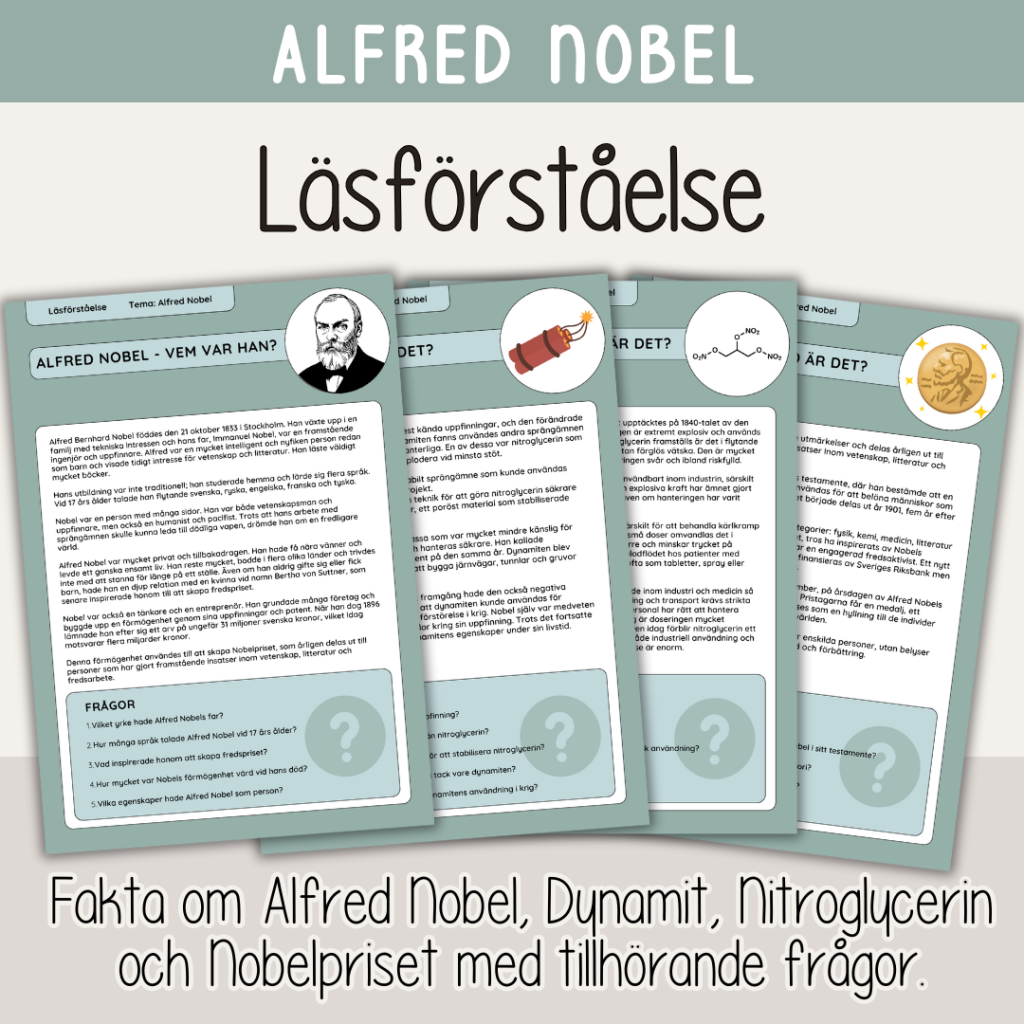 Alfred Nobel – Läsförståelse