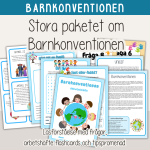 Barnkonventionen – Stort paket – Fakta, arbetshäfte, tipspromenad, diskussionskort - bild 1