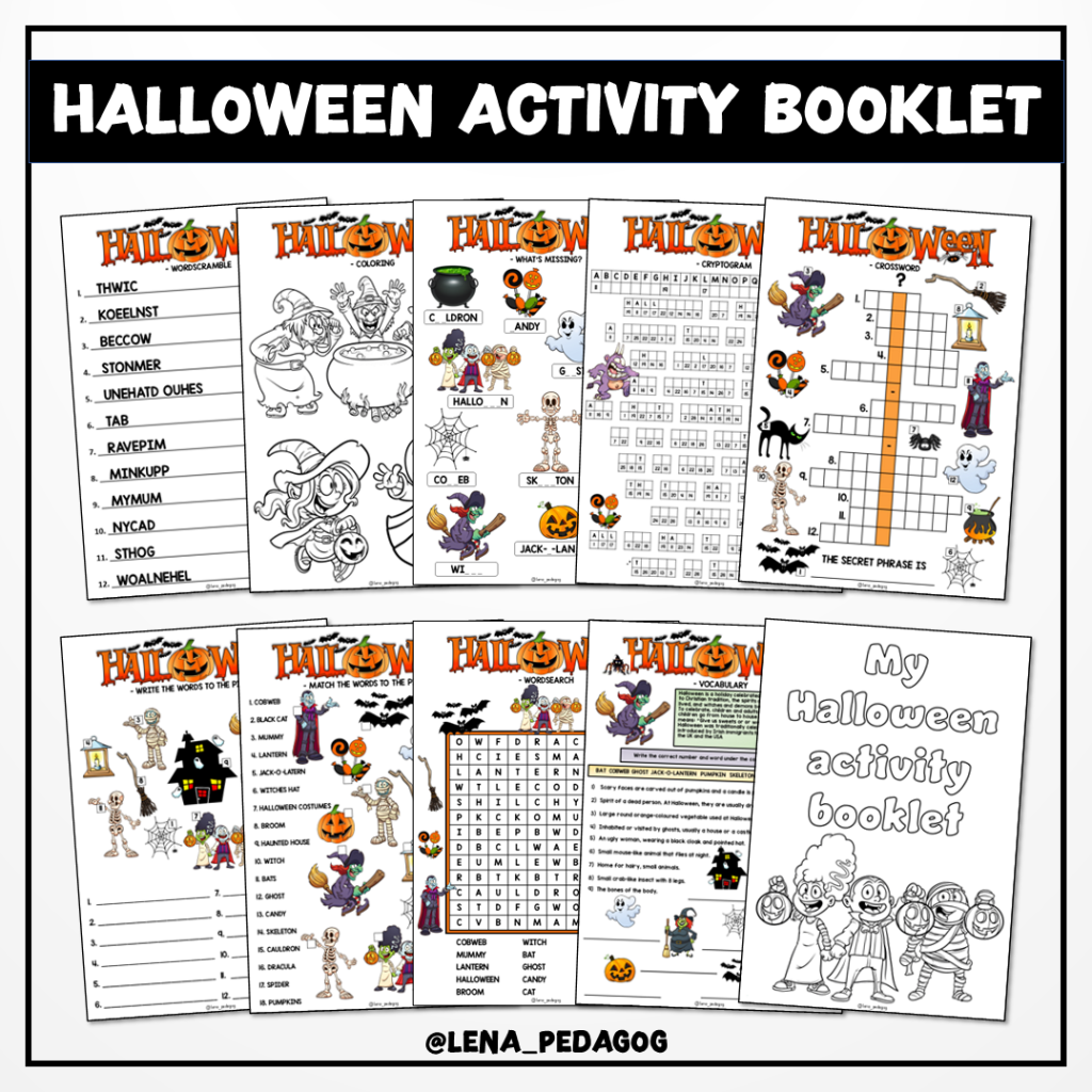 Halloween activity booklet