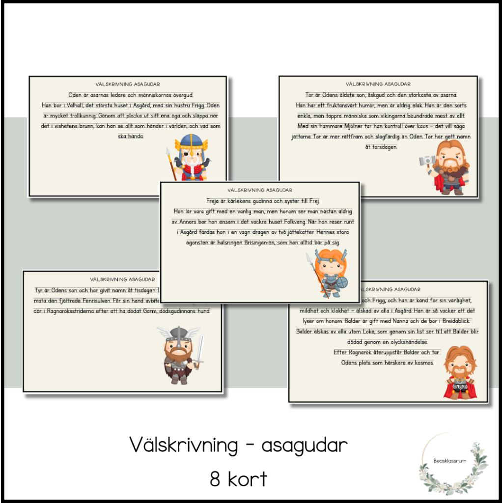 Välskrivning – asagudar