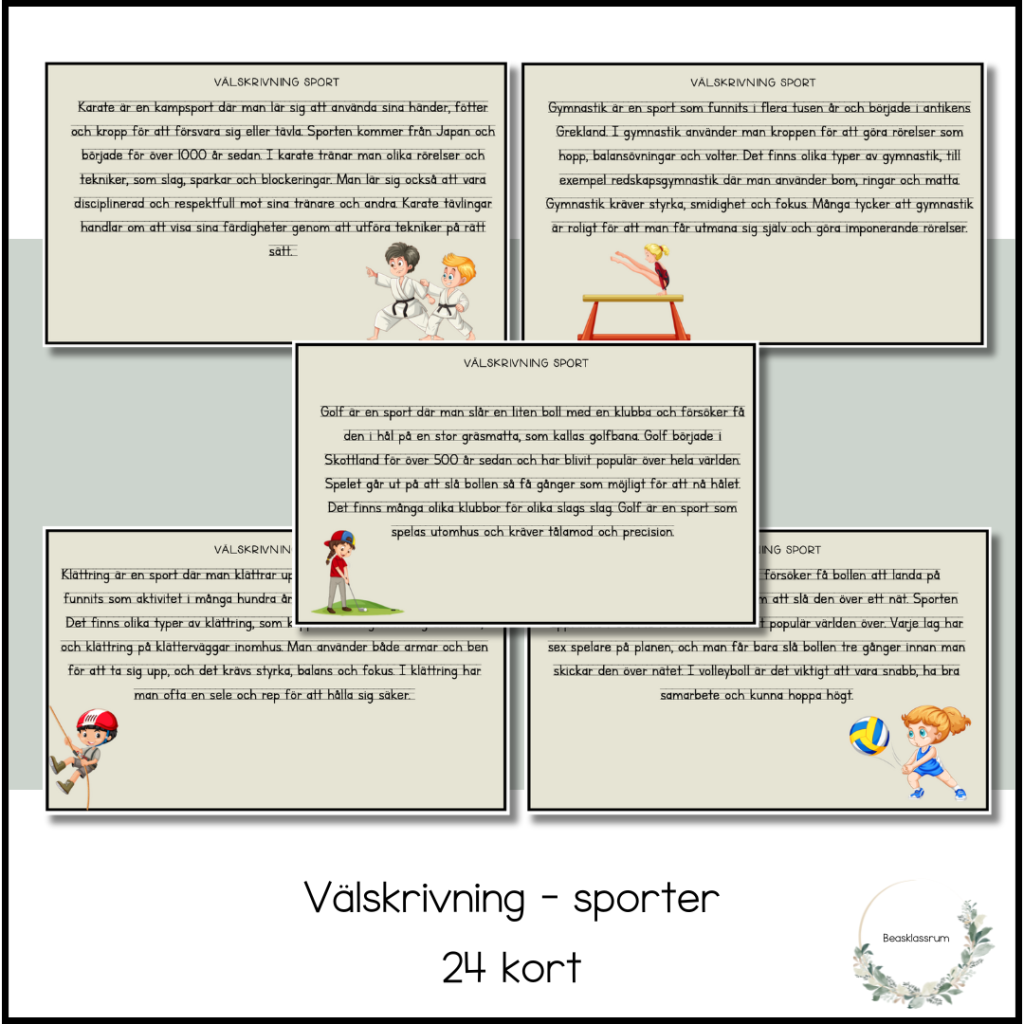 Välskrivning – sporter