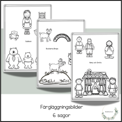 Färgläggningsbilder - sagor