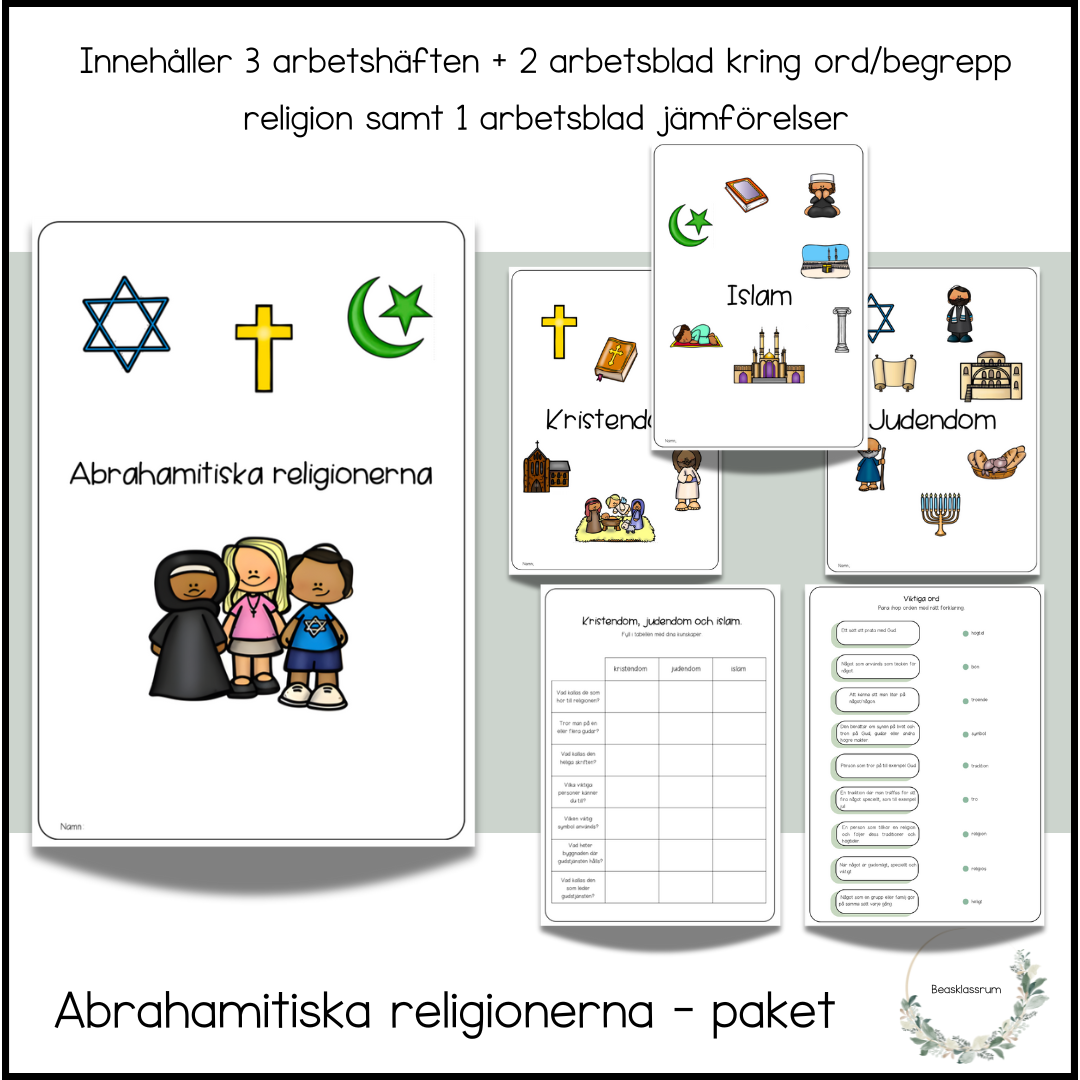 Abrahamitiska religionerna - arbetshäfte