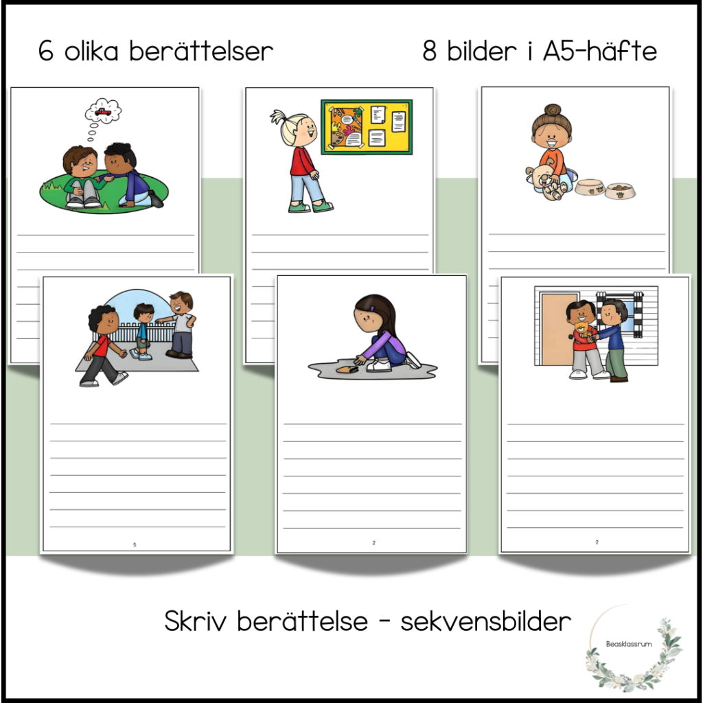 Skriv till sekvensbilder – paket 6 stycken