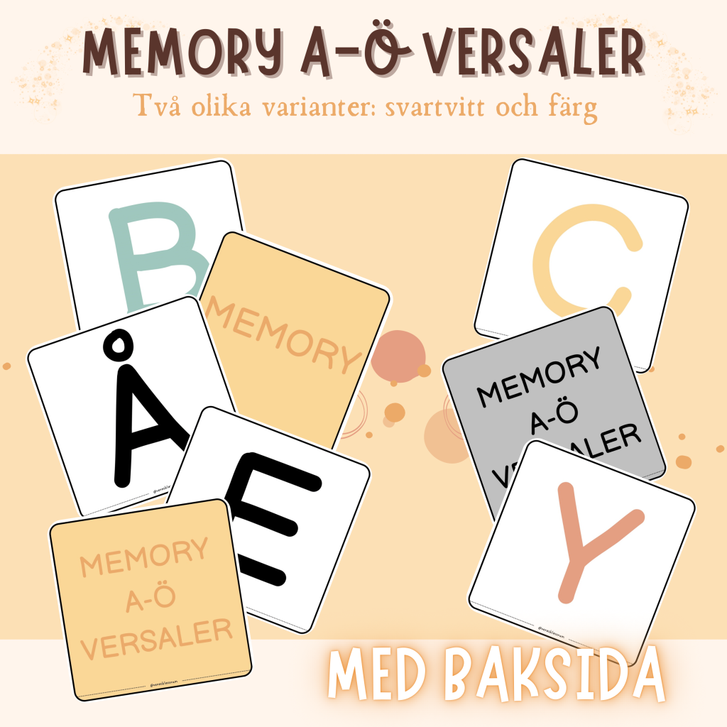 Memory alfabetet – versaler
