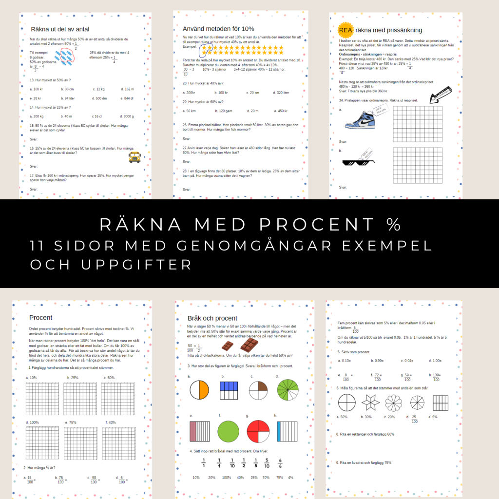 Räkna med procent %