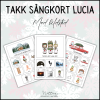 Sångkort Lucia med bildstöd och TAKK