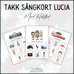 Sångkort Lucia med bildstöd och TAKK