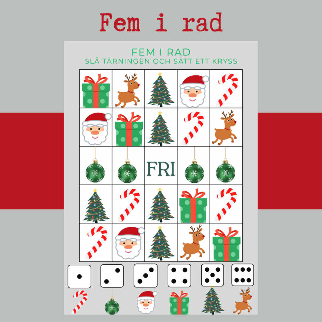 Fem i rad – jultema