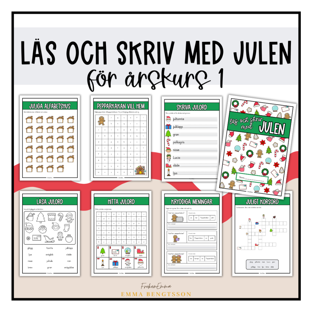 Läs och skriv med julen för åk 1