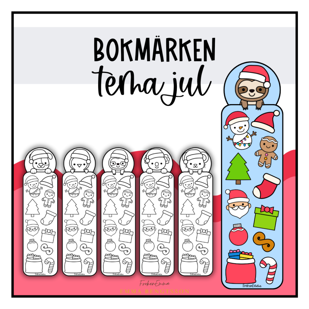 Bokmärken tema jul