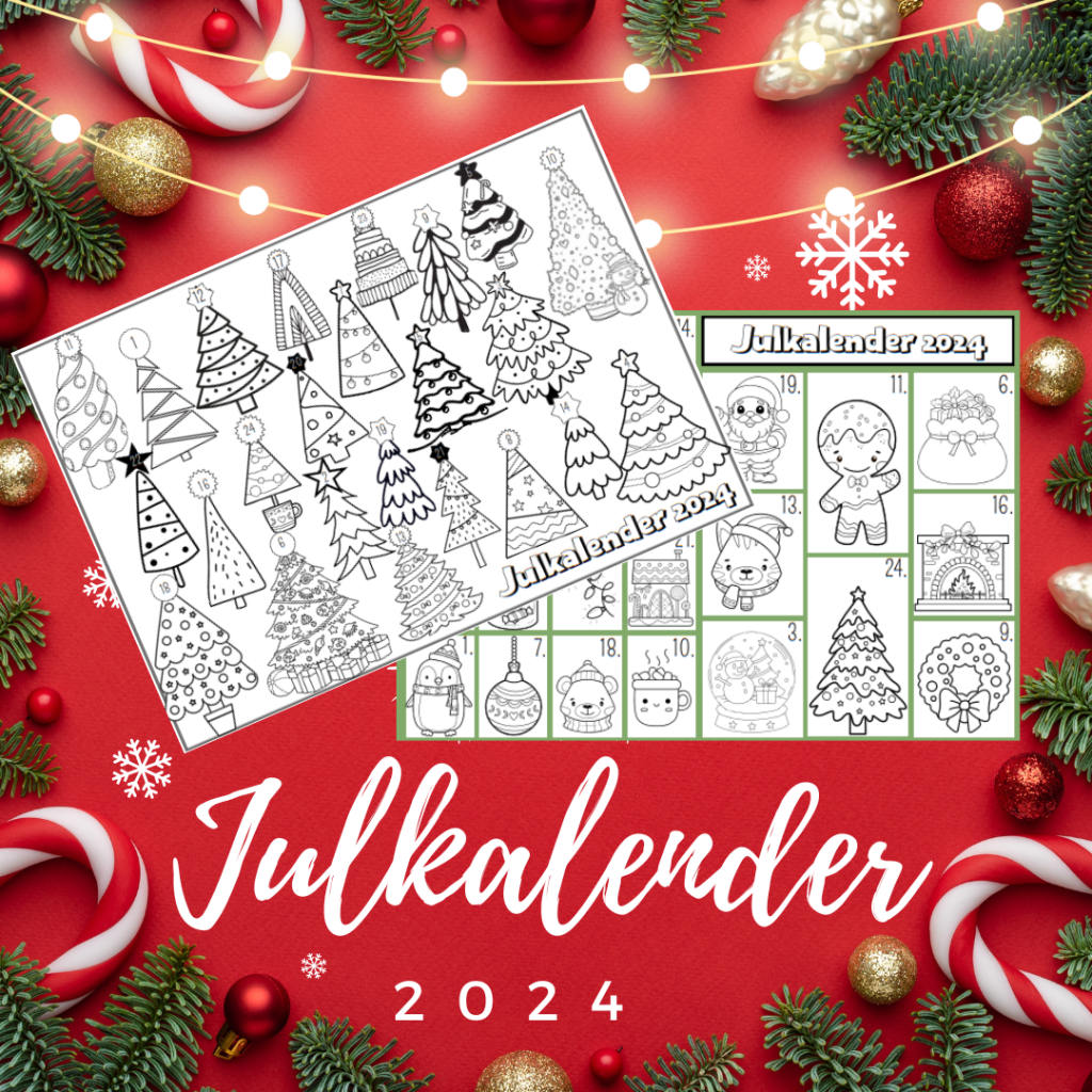 Julkalender med målarbilder