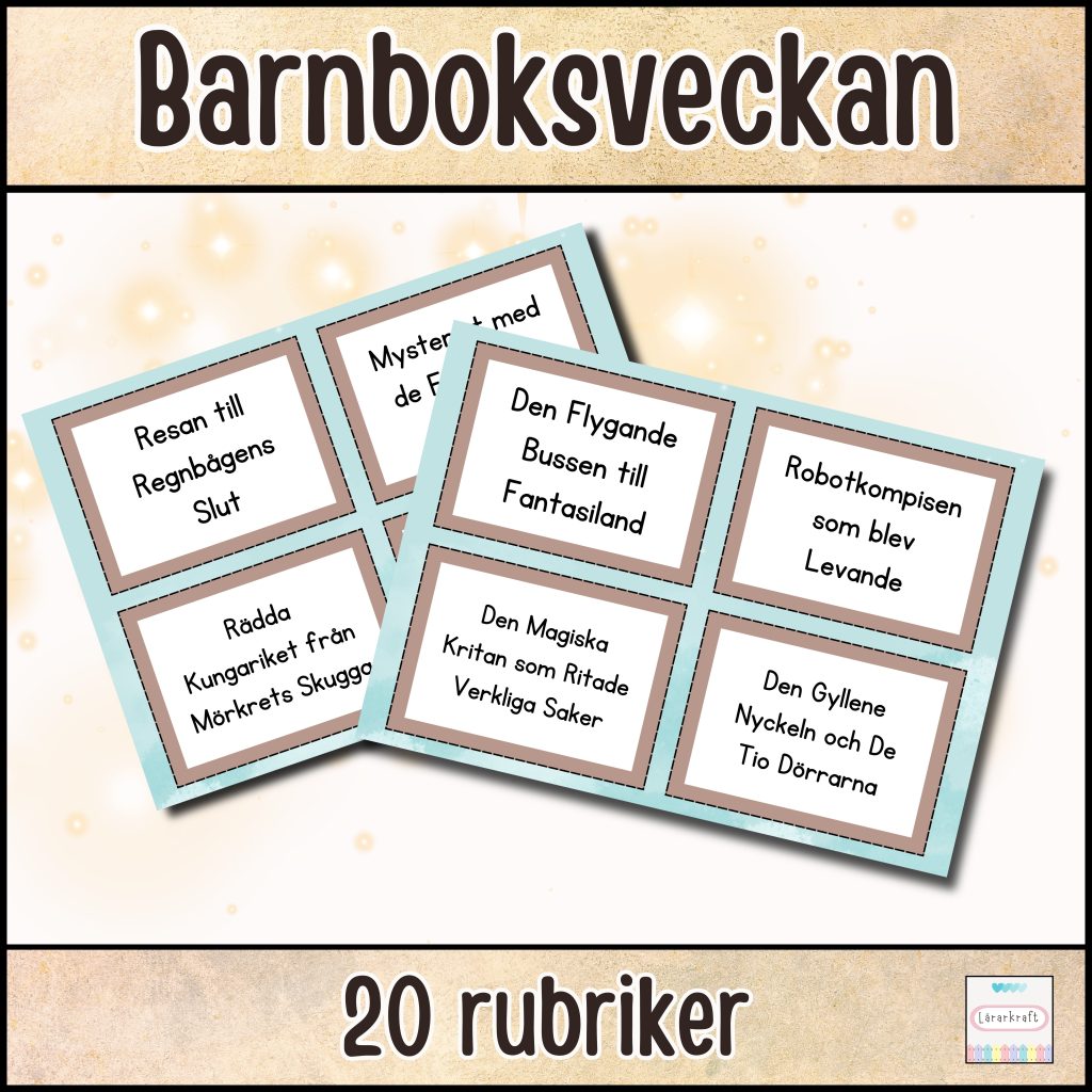 Barnboksveckan: 20 Rubriker
