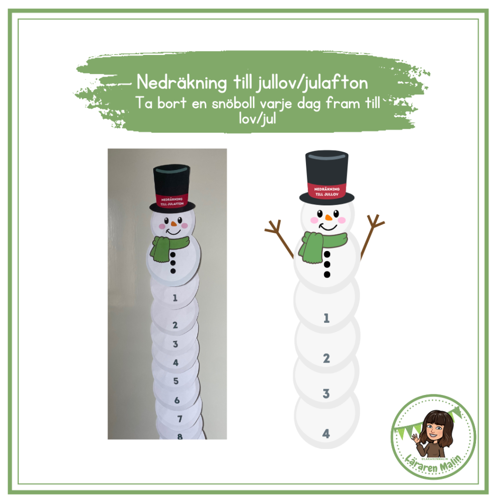 Nedräkning till jullov/julafton
