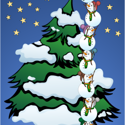 Snögubbar - fönsterdekoration