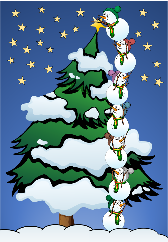 Snögubbar – fönsterdekoration