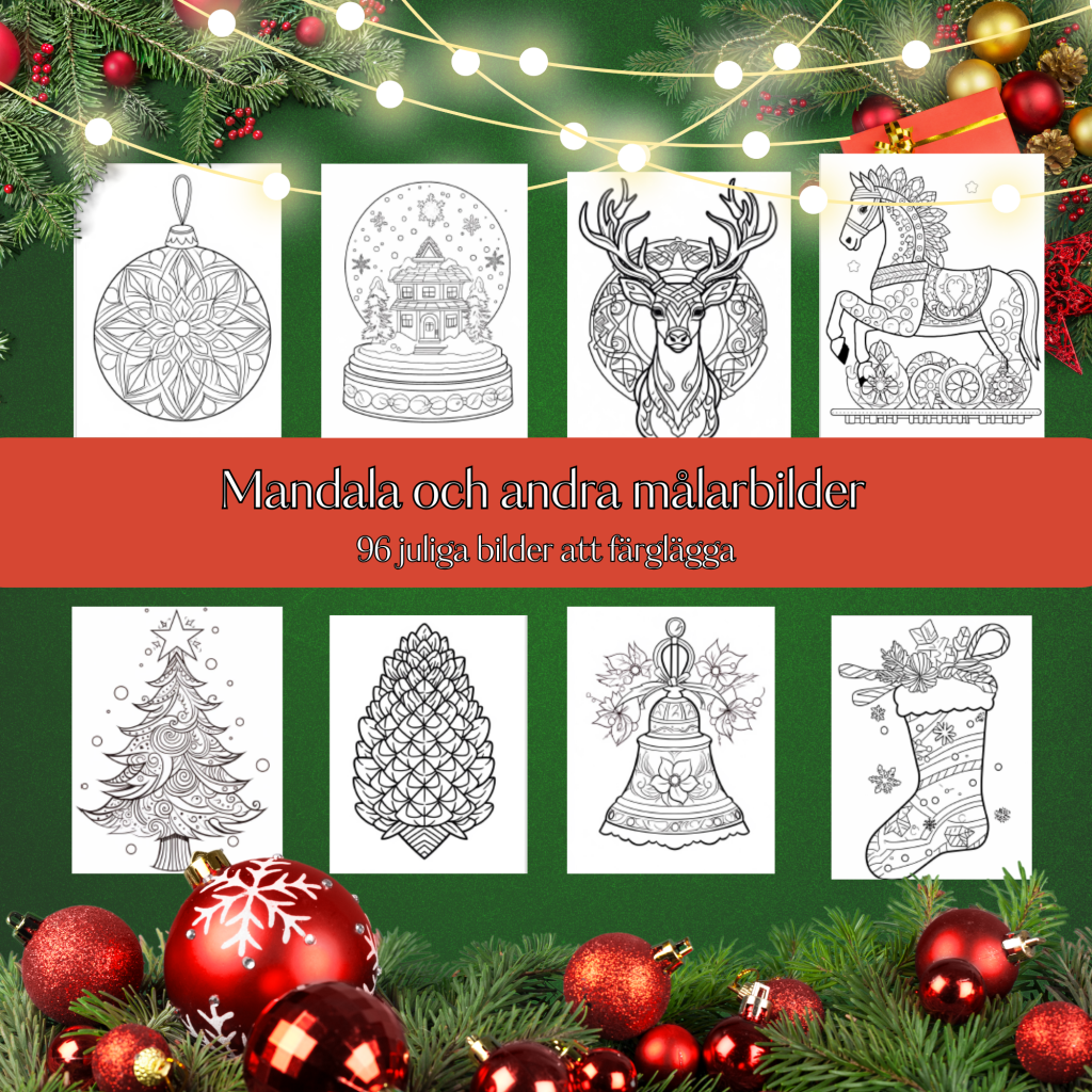 Mandalas och målarbilder jul