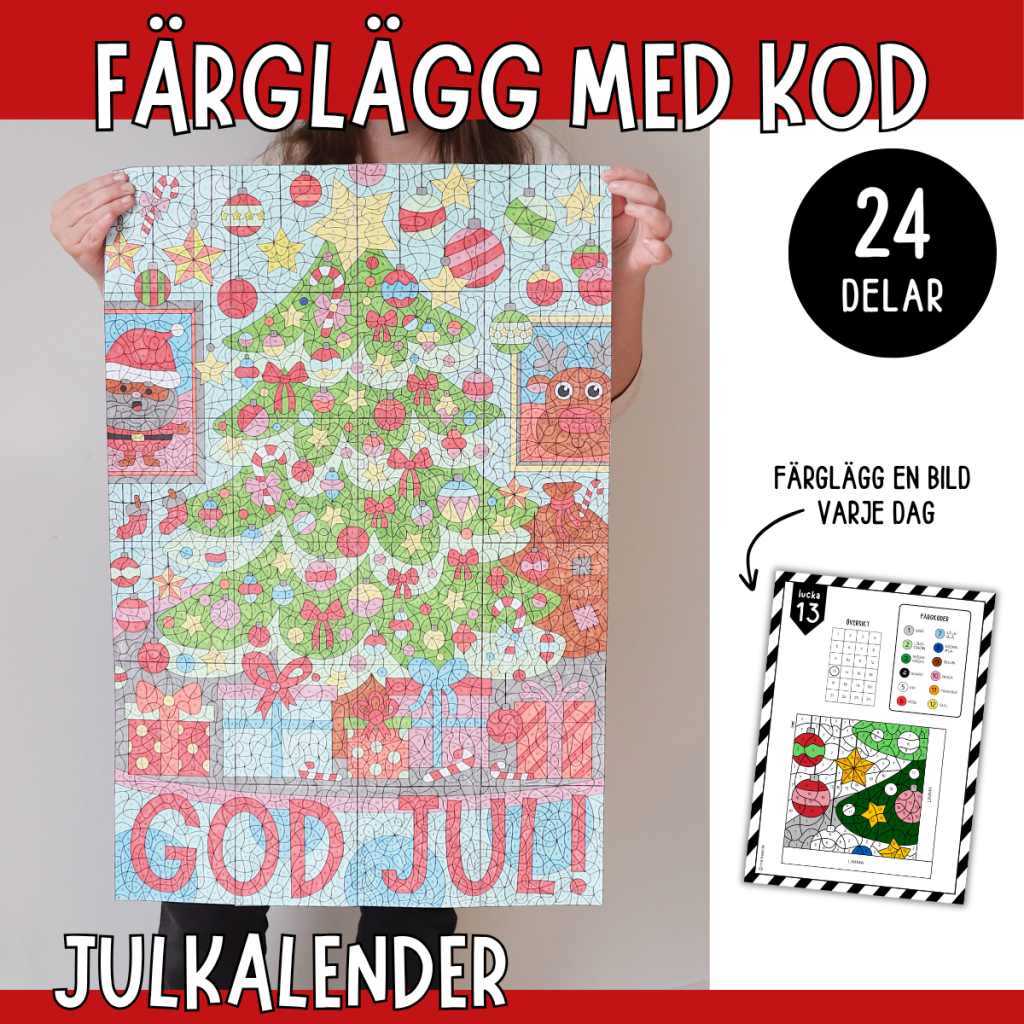 Julkalender – färglägg med kod
