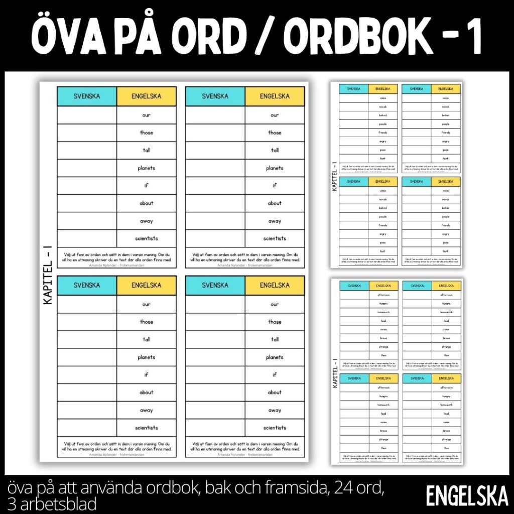 Öva på engelska ord / ordbok – 1