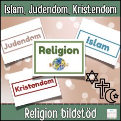 Religion Bildstöd (22 bilder: Kristendom, Islam, Judendom)