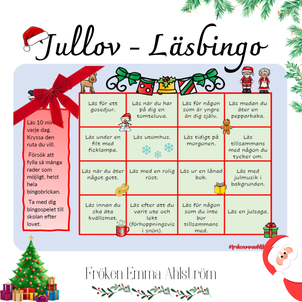LÄSBINGO – JULLOV 2024