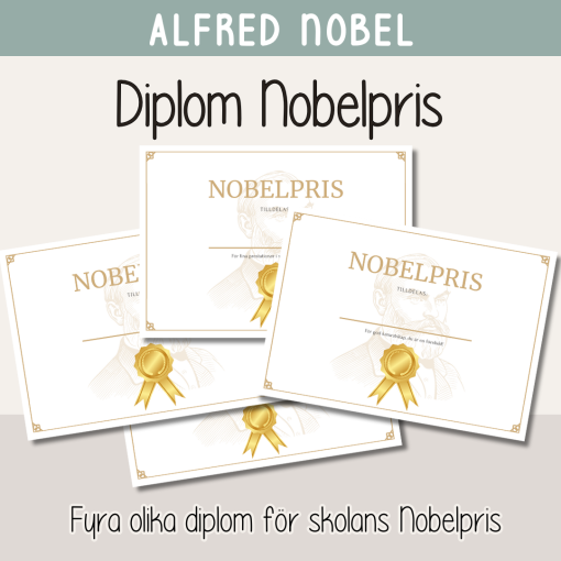 Alfred Nobel - Diplom Nobelpriset