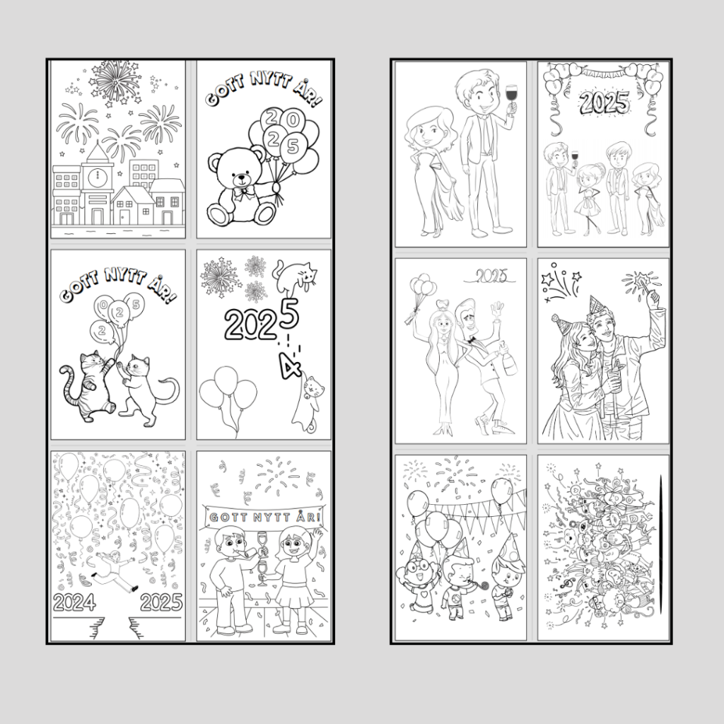 Gott nytt år! Målarbilder