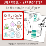 Jul – Papperspyssel – Väv fina mönster med julfigurer - bild 1