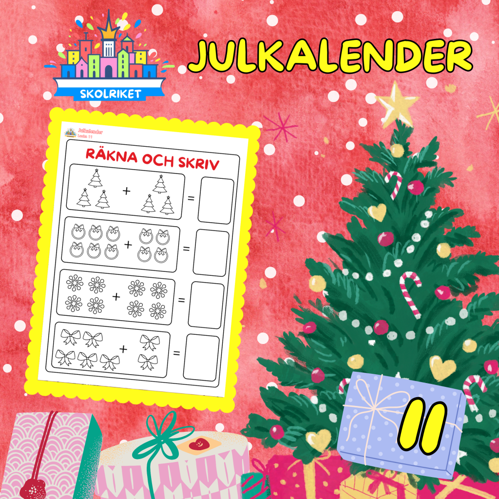 SkolRikets Digitala Julkalender 2024: Pedagogiska Aktivitetsblad för Skolan | Lucka 11