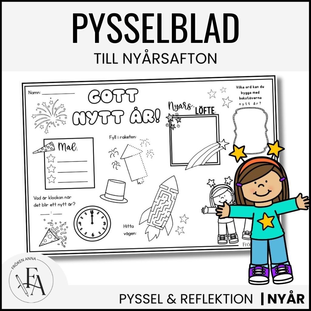 Pysselblad till nyårsafton / skolstart