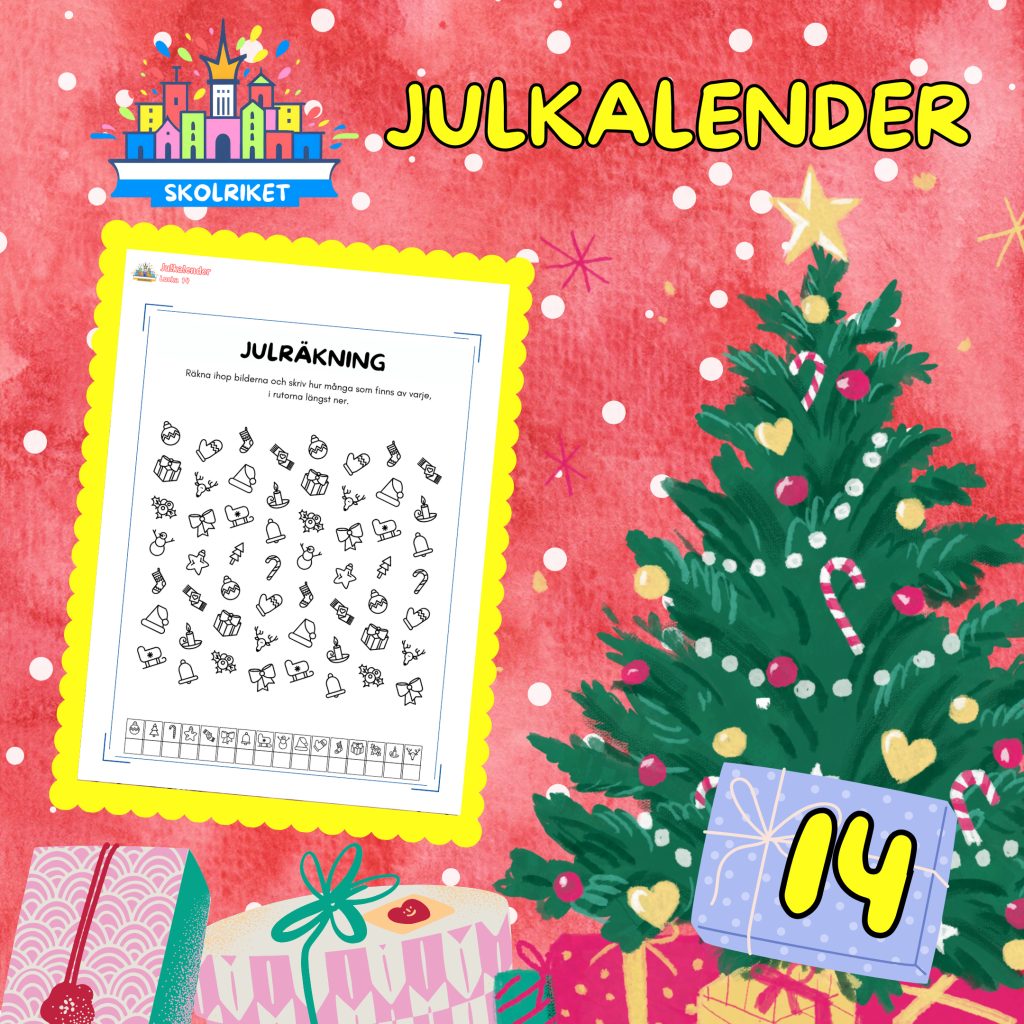 SkolRikets Digitala Julkalender 2024: Pedagogiska Aktivitetsblad för Skolan | Lucka 14